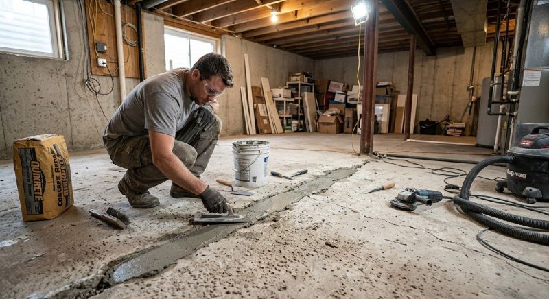 Cracked Basement Floor Repair in Loxahatchee, FL